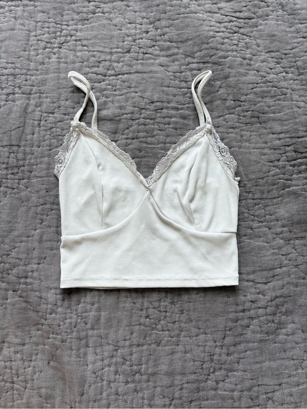 Princess Polly Ribbed Lace-Trim Cami